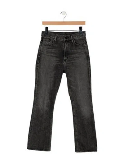 Pre-owned Goldsign High-rise Flared Jeans In Black