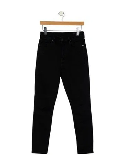Pre-owned Goldsign High-rise Skinny Leg Jeans In Black