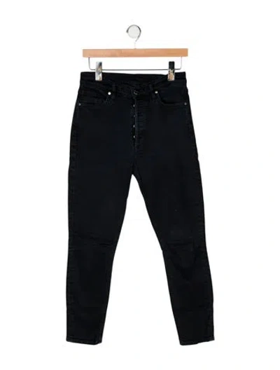 Pre-owned Goldsign High-rise Skinny Leg Jeans In Black