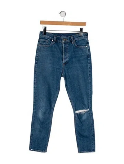 Pre-owned Goldsign High-rise Skinny Leg Jeans In Blue