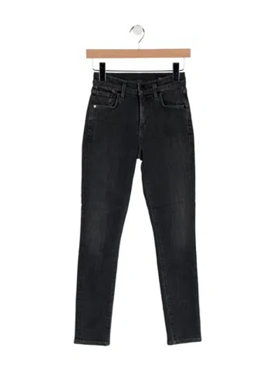 Pre-owned Goldsign High-rise Skinny Leg Jeans In Gray