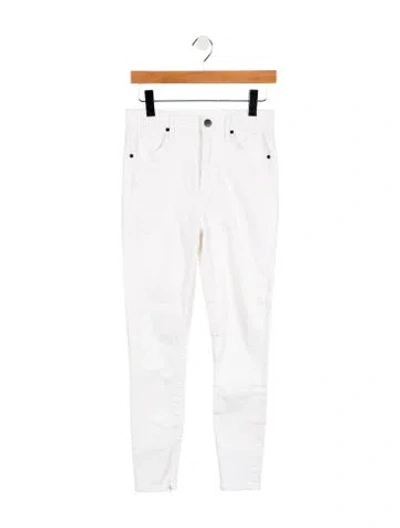 Pre-owned Goldsign High-rise Skinny Leg Jeans In White