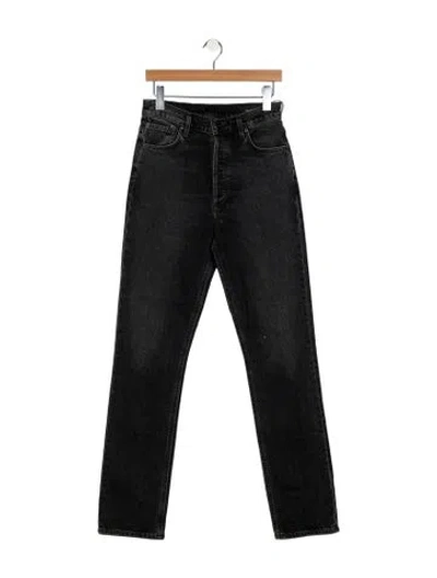 Pre-owned Goldsign High-rise Straight Leg Jeans In Black