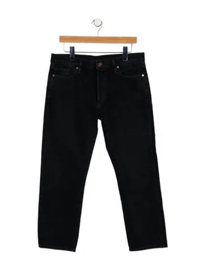 Pre-owned Goldsign High-rise Straight Leg Jeans In Black