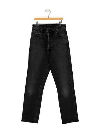 Pre-owned Goldsign High-rise Straight Leg Jeans In Black