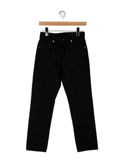 Pre-owned Goldsign High-rise Straight Leg Jeans In Black