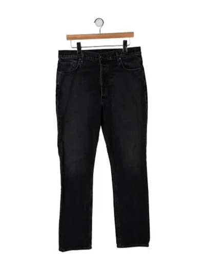 Pre-owned Goldsign High-rise Straight Leg Jeans In Black