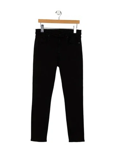 Pre-owned Goldsign High-rise Straight Leg Jeans In Black