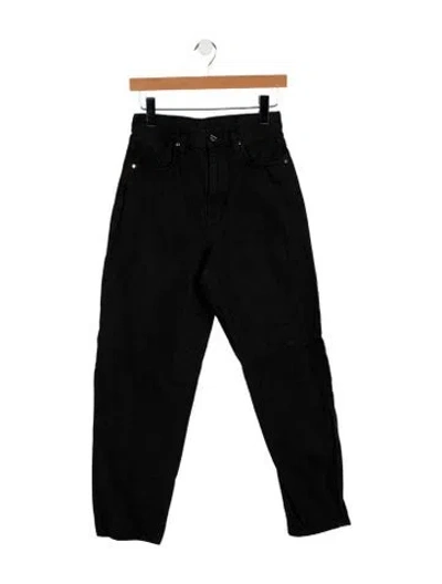 Pre-owned Goldsign High-rise Straight Leg Jeans In Black