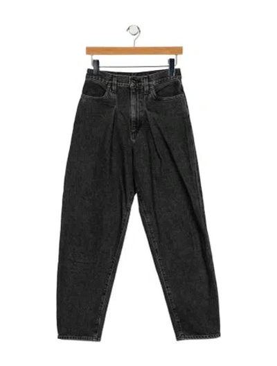 Pre-owned Goldsign High-rise Straight Leg Jeans In Black
