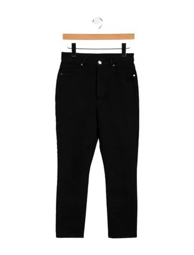 Pre-owned Goldsign High-rise Straight Leg Jeans In Black