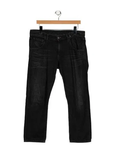 Pre-owned Goldsign High-rise Straight Leg Jeans In Black