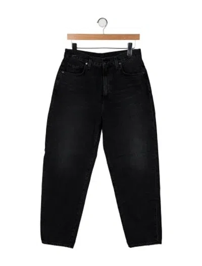 Pre-owned Goldsign High-rise Straight Leg Jeans In Black