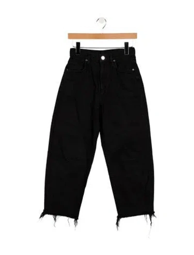 Pre-owned Goldsign High-rise Straight Leg Jeans In Black