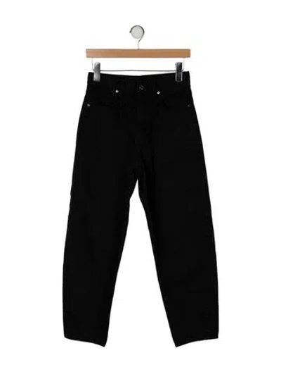 Pre-owned Goldsign High-rise Straight Leg Jeans In Black