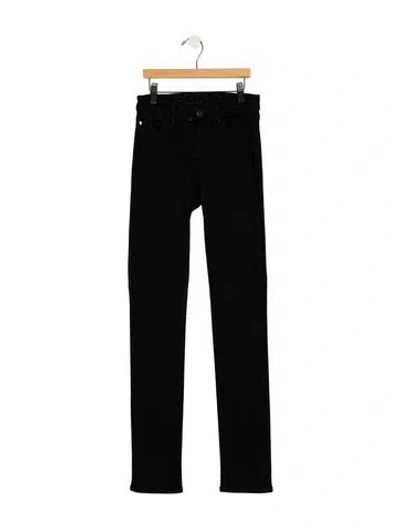 Pre-owned Goldsign High-rise Straight Leg Jeans In Black
