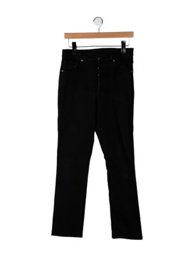 Pre-owned Goldsign High-rise Straight Leg Jeans In Black