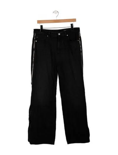 Pre-owned Goldsign High-rise Straight Leg Jeans In Black