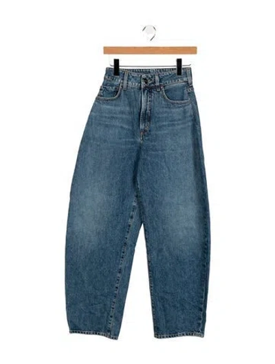 Pre-owned Goldsign High-rise Straight Leg Jeans In Blue