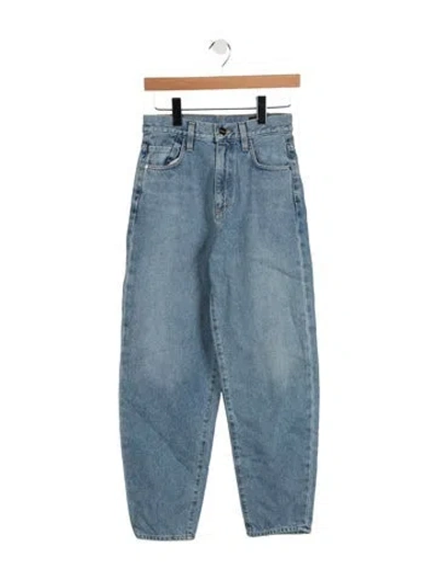 Pre-owned Goldsign High-rise Straight Leg Jeans In Blue