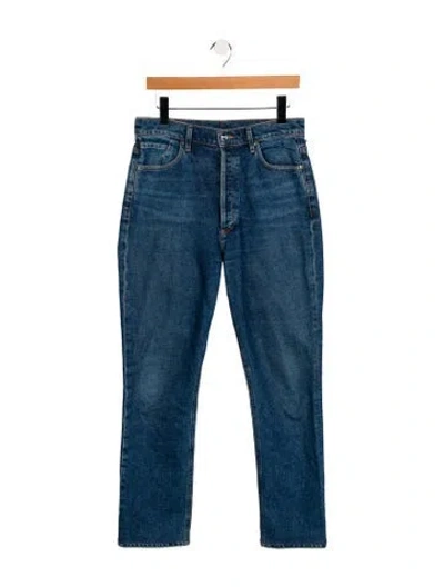 Pre-owned Goldsign High-rise Straight Leg Jeans In Blue