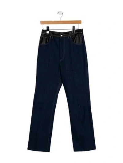 Pre-owned Goldsign High-rise Straight Leg Jeans In Blue