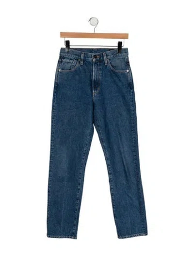 Pre-owned Goldsign High-rise Straight Leg Jeans In Blue