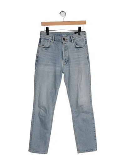 Pre-owned Goldsign High-rise Straight Leg Jeans In Blue