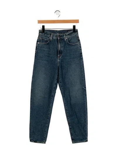 Pre-owned Goldsign High-rise Straight Leg Jeans In Blue