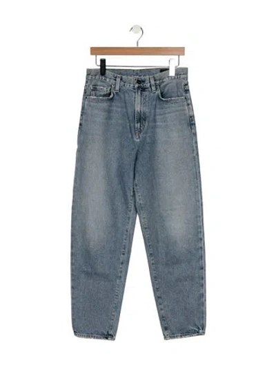 Pre-owned Goldsign High-rise Straight Leg Jeans In Blue