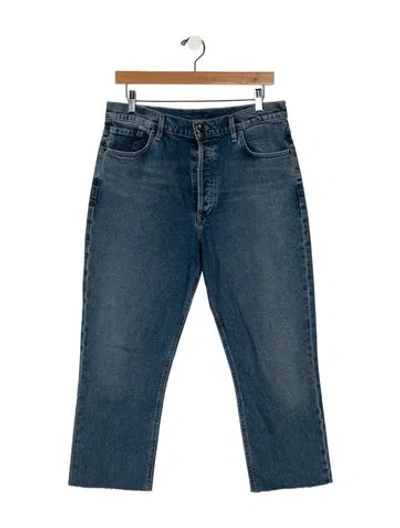 Pre-owned Goldsign High-rise Straight Leg Jeans In Blue