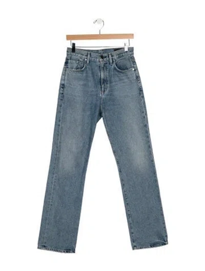 Pre-owned Goldsign High-rise Straight Leg Jeans In Blue