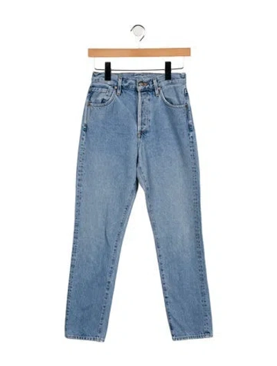 Pre-owned Goldsign High-rise Straight Leg Jeans In Blue