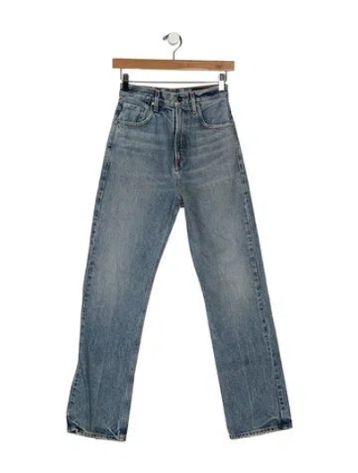 Pre-owned Goldsign High-rise Straight Leg Jeans In Blue