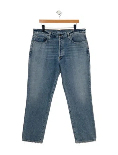 Pre-owned Goldsign High-rise Straight Leg Jeans In Blue