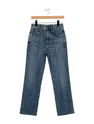 Pre-owned Goldsign High-rise Straight Leg Jeans In Blue