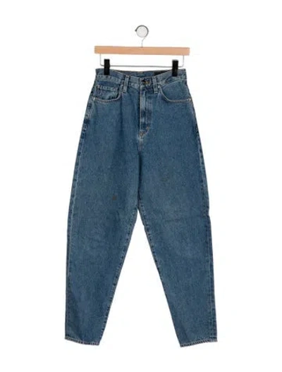 Pre-owned Goldsign High-rise Straight Leg Jeans In Blue