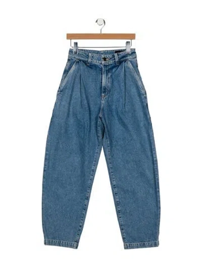 Pre-owned Goldsign High-rise Straight Leg Jeans In Blue