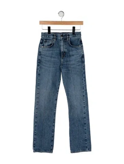 Pre-owned Goldsign High-rise Straight Leg Jeans In Blue