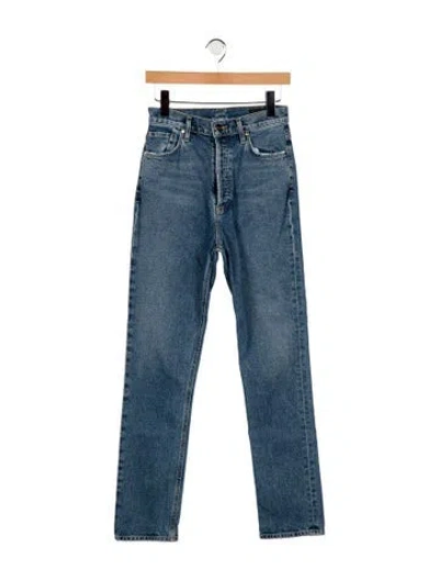 Pre-owned Goldsign High-rise Straight Leg Jeans In Blue