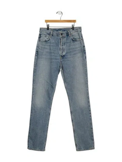 Pre-owned Goldsign High-rise Straight Leg Jeans In Blue