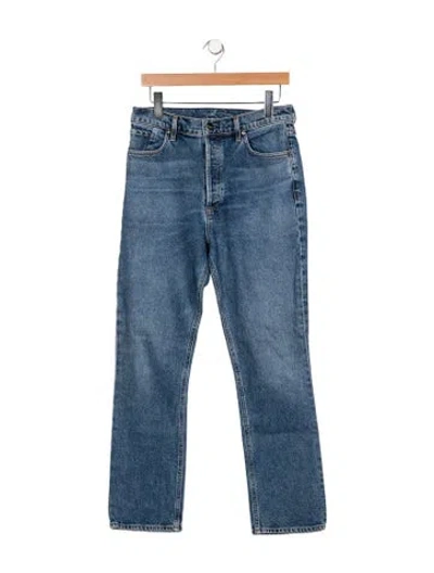 Pre-owned Goldsign High-rise Straight Leg Jeans In Blue