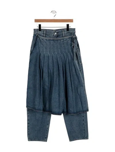 Pre-owned Goldsign High-rise Straight Leg Jeans In Blue