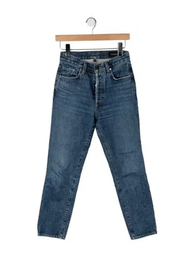 Pre-owned Goldsign High-rise Straight Leg Jeans In Blue