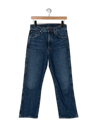 Pre-owned Goldsign High-rise Straight Leg Jeans In Blue
