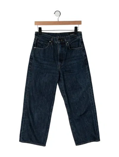 Pre-owned Goldsign High-rise Straight Leg Jeans In Blue