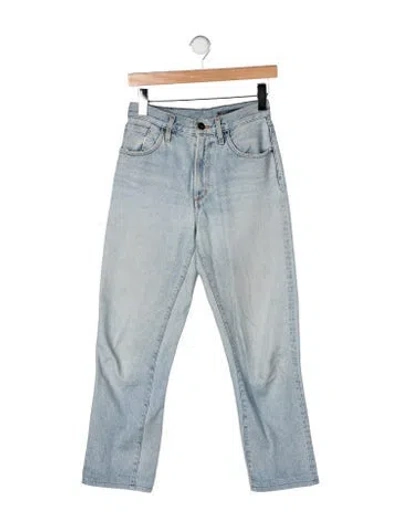Pre-owned Goldsign High-rise Straight Leg Jeans In Blue