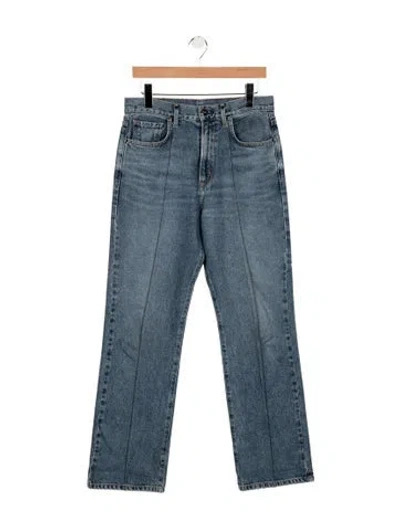 Pre-owned Goldsign High-rise Straight Leg Jeans In Blue
