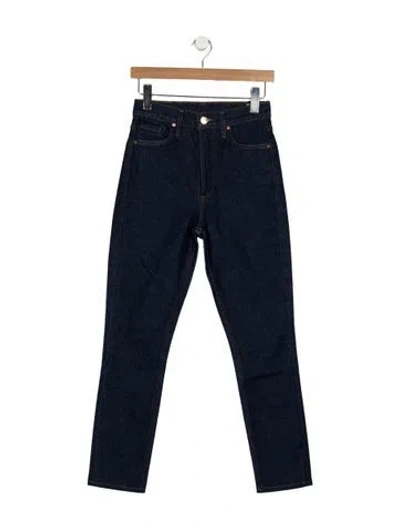 Pre-owned Goldsign High-rise Straight Leg Jeans In Blue
