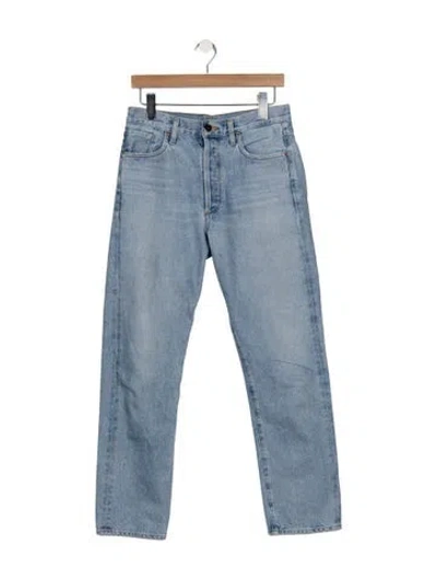 Pre-owned Goldsign High-rise Straight Leg Jeans In Blue